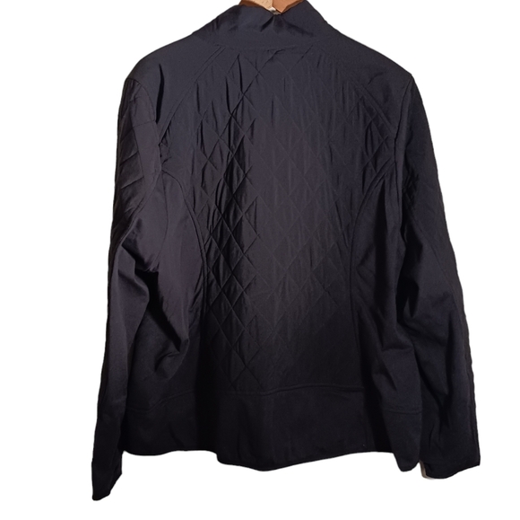 Athleta 2015 Quilted Black Full Jacket Coat Versatile Warm Cozy Large Gorpcore - Picture 3 of 8